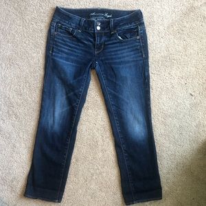 American Eagle Dark Wash Cropped Jeans